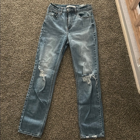 eunina Denim - Women's Distressed Blue Jeans